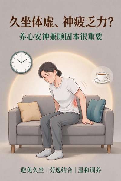 久坐体虚、神疲乏力？养心安神兼顾固本很重要