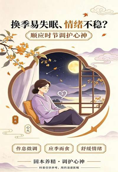 换季易失眠、情绪不稳?顺应时节调护心神